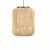 Lampa sufitowa z rattanu w stylu retro chińskim LED