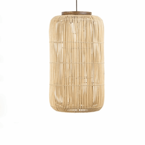 Lampa sufitowa z rattanu w stylu retro chińskim LED