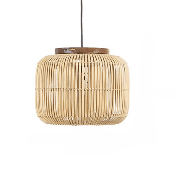 Lampa sufitowa z rattanu w stylu retro chińskim LED