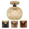Lampa sufitowa z wikliny w kuli