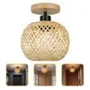 Lampa sufitowa z wikliny w kuli