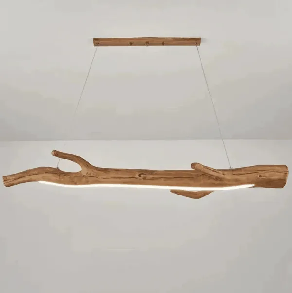 Lampa wisząca LED imitująca drewno dryfujące