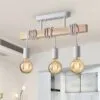 Lampa wisząca LED z drewna w stylu retro amerykańskim