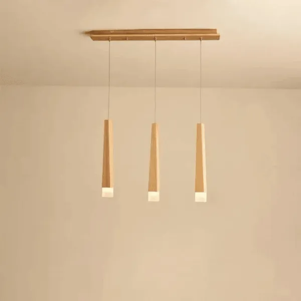 Lampa wisząca LED z drewna w stylu skandynawskim Lampa wisząca LED z drewna w stylu skandynawskim
