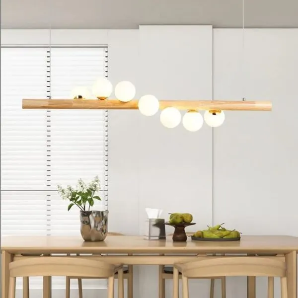Lampa wisząca nordycka z 7 kulami