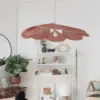Lampa wisząca Petal z rattanu