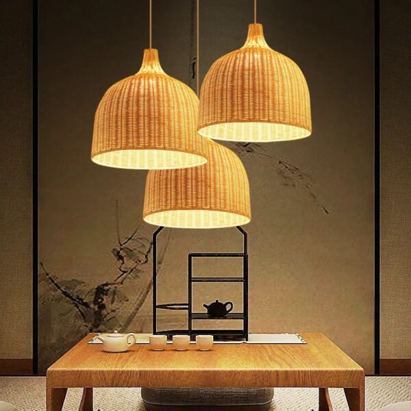 Lampa Wisząca Rattan Styl Azjatycki