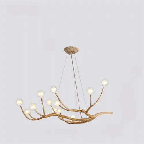 Lampa wisząca z drewna w kształcie gałęzi Lampa wisząca z drewna w kształcie gałęzi