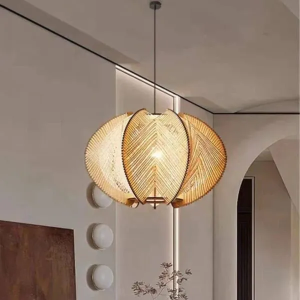 Lampa wisząca z drewna w nowoczesnym stylu Lampa wisząca z drewna w nowoczesnym stylu
