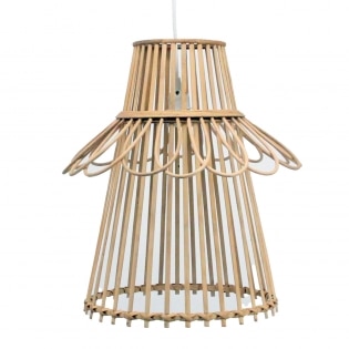Lampa wisząca z naturalnego rattanu