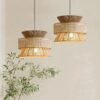 Lampa wiszaca z rattanu