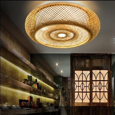 Lampa wisząca z rattanu 2