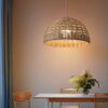Lampa wisząca z rattanu i wikliny Lampa wisząca z rattanu i wikliny