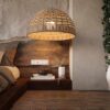 Lampa wisząca z rattanu i wikliny Lampa wisząca z rattanu i wikliny