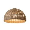 Lampa wisząca z rattanu i wikliny
