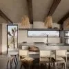 Lampa wiszaca z rattanu LED Boho