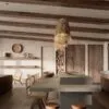 Lampa wiszaca z rattanu LED Boho