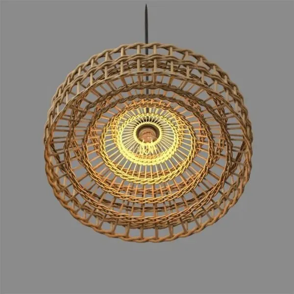 Lampa wiszaca z rattanu nowoczesna i naturalna