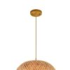 Lampa wisząca z rattanu półkula Lampa wisząca z rattanu półkula
