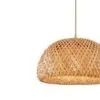 Lampa wisząca z rattanu półkula