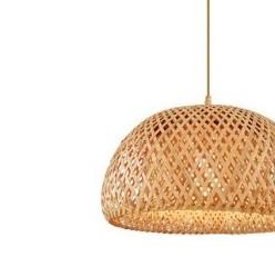 Lampa wisząca z rattanu półkula Lampa wisząca z rattanu półkula