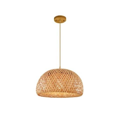 Lampa wisząca z rattanu półkula Lampa wisząca z rattanu półkula