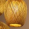 Lampa wisząca z rattanu, trzy wzory Lampa wisząca z rattanu, trzy wzory