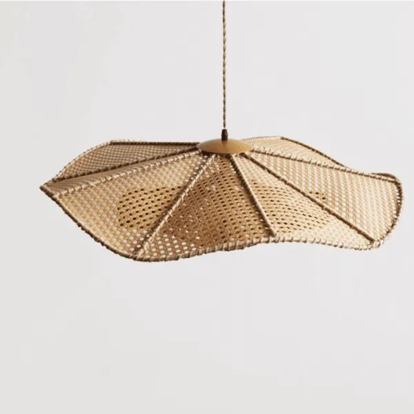Lampa wiszaca z rattanu vintage