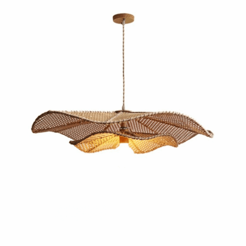 Lampa wiszaca z rattanu vintage