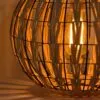 Lampa wiszaca z rattanu w klatce