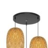 Lampa wisząca z rattanu w kształcie oliwki 2 Lampa wisząca z rattanu w kształcie oliwki 2