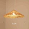Lampa wiszaca z rattanu w stylu retro Lampa wiszaca z rattanu w stylu retro