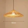 Lampa wiszaca z rattanu w stylu retro