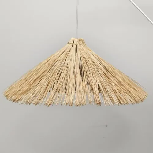 Lampa wiszaca z rattanu w stylu retro