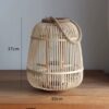 Lampa Wisząca z Rattanu w Stylu Vintage beżowa Lampa Wisząca z Rattanu w Stylu Vintage beżowa