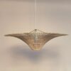Lampa wisząca z rattanu z kloszem LED