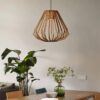 Lampa Wisząca z Wikliny LED w Stylu Skandynawskim