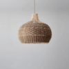 Lampa wisząca z wikliny LED w stylu vintage