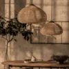 Lampa wisząca z wikliny w stylu japońskim Lampa wisząca z wikliny w stylu japońskim