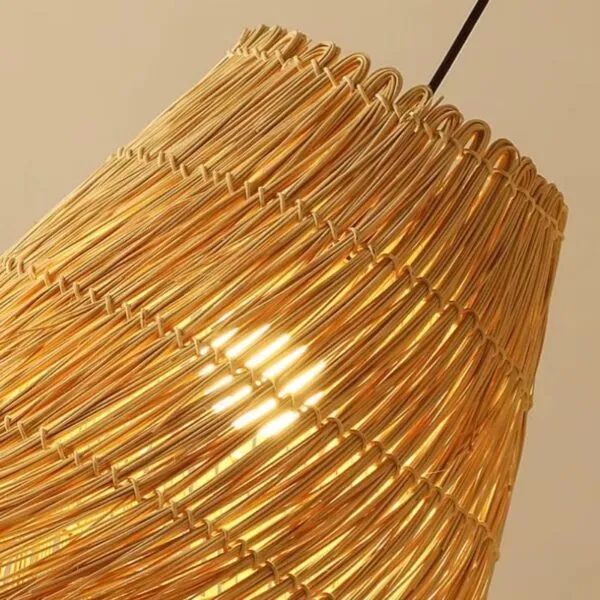Lampa wisząca ze słomy nowoczesna i kreatywna