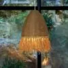 Lampa wisząca ze słomy w stylu retro