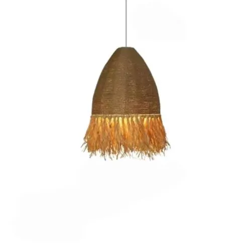 Lampa wisząca ze słomy w stylu retro Lampa wisząca ze słomy w stylu retro