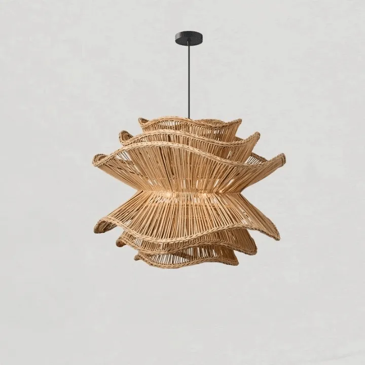 Ciepło i przytulność dzięki słomianej lampie