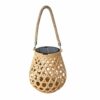 Lampion Rattan Vintage z Energią Słoneczną