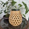 Lampion Rattan Vintage z Energią Słoneczną
