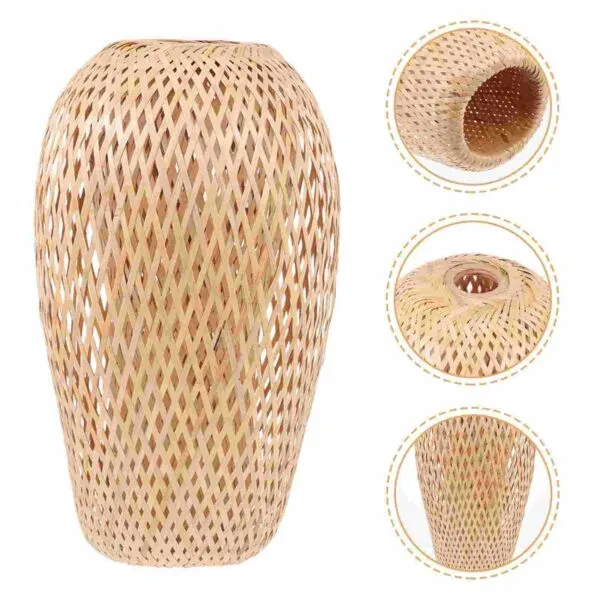 Lampion rattanowy z kloszem Lampion rattanowy z kloszem