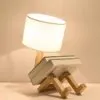 Lampka nocna robot z drewna Lampka nocna robot z drewna