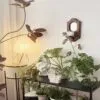 Lustro ścienne vintage z litego drewna Lustro ścienne vintage z litego drewna