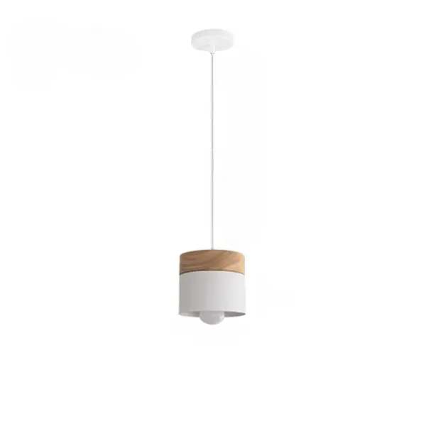 Nowoczesna lampa wisząca LED z drewna i aluminium Nowoczesna lampa wisząca LED z drewna i aluminium