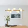 Nowoczesna lampa wisząca z drewna Nowoczesna lampa wisząca z drewna